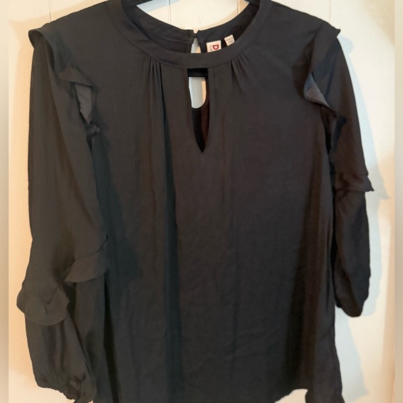 Dolan Left Coast Collection Anthropologie 3/4 sleeve Ruffle Tee top size S - Picture 2 of 9